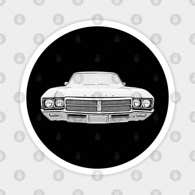 Buick Skylark 1960s American classic car monochrome Magnet by soitwouldseem